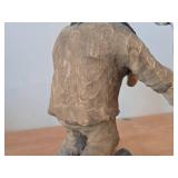Vintage 14 1/2' Troll theme Hand carved Wood Figurine (Signed) by Asbjorn Raanaa / Authentic Norwegian Folk Art style