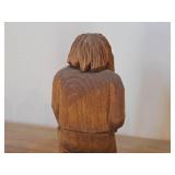 Lot of (2) Vintage 7' Hand carved Wood Figurines