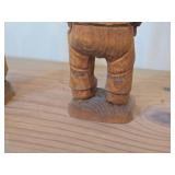 Lot of (2) Vintage 7' Hand carved Wood Figurines