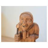 Lot of (2) Vintage 7' Hand carved Wood Figurines
