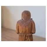 Lot of (2) Vintage 7' Hand carved Wood Figurines