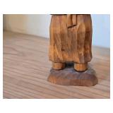 Lot of (2) Vintage 7' Hand carved Wood Figurines