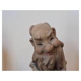 Vintage 8 3/4' Gnome theme Hand carved Hand painted Wood Figurine