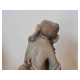 Vintage 8 3/4' Gnome theme Hand carved Hand painted Wood Figurine