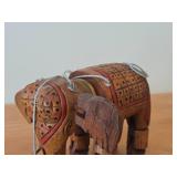 Vintage Indian Elephant theme Handmade Wooden Marionette Jointed Puppet