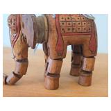 Vintage Indian Elephant theme Handmade Wooden Marionette Jointed Puppet