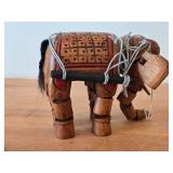 Vintage Indian Elephant theme Handmade Wooden Marionette Jointed Puppet
