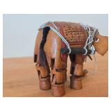 Vintage Indian Elephant theme Handmade Wooden Marionette Jointed Puppet