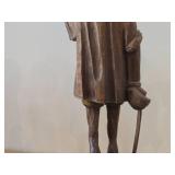 Vintage 14' Don Quixote theme Hand carved Wood Figurine by Ouro Artesania (Spain)
