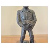 8 1/4' Coal Miner theme Hand carved Hand painted Wood Collectible Figurine