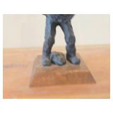 8 1/4' Coal Miner theme Hand carved Hand painted Wood Collectible Figurine