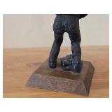 8 1/4' Coal Miner theme Hand carved Hand painted Wood Collectible Figurine