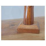 9 1/2' Woman Carrying a Jug theme Hand carved Wood Figurine