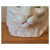 Vintage Italian Majolica Cat theme Pottery Collectible Dish (Signed) by Meiselmen Imports (Italy)