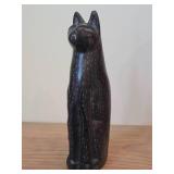 8 1/2' Cat theme Hand carved Kissi Soapstone Figurine