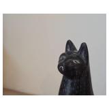 8 1/2' Cat theme Hand carved Kissi Soapstone Figurine