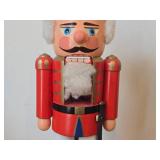 Vintage 13' Erzgebirge Nutcracker Soldier theme Handcrafted Wood Figurine by Expertic Cooperative (GDR (East Germany))