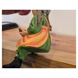 Lot of (2) Shelf Sitter Figurines by Candy Design (Norway) - Young Girl Reading a Book Made of Resin, Girl on a Shelf - Made by Carl Larson