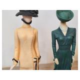Lot of (3) Figurines - by Stacy Bums The Latest Thing Collection - titled  Afternoon Stroll, Fabulous Folds, Contemporary Grace