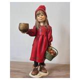 10 1/2' Genuine Norwegian Design Figurine Apple Girl by Carl Larson for Candy Design (Norway)
