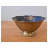 Chinese Cloisonne Enameled Bowl 3' x 6 1/4'