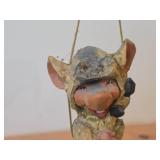 Vintage 4' Hanging Troll theme Hand carved Wood Figurine by Henning (Norway)