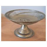 Vintage Asian Brass Pedestal Bowl Mid 20th Century style (Korea)