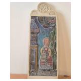 Handmade Hand carved Wood Wall Plaque (Scandinavia)