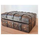 Vintage Treasure Chest theme Wooden Coin Storage Box