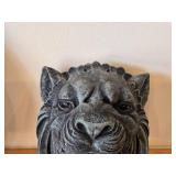 Decorative Resin Wall Plaque Featuring Roaring Lion | Medieval / Gothic style Architecture