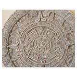 11 1/2' Decorative Reproduction of Aztec Calendar Stone AKA Stone of the Sun - Ceramic Wall Plaque