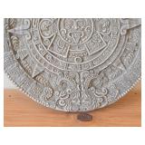 11 1/2' Decorative Reproduction of Aztec Calendar Stone AKA Stone of the Sun - Ceramic Wall Plaque