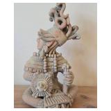Mayan Aztec Terra-cotta / Clay Statue (Made in Mexico)