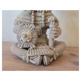 Mayan Aztec Terra-cotta / Clay Statue (Made in Mexico)
