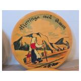 Lot of (6) Vintage 6' Norwegian Collectible Decorative Plates Featuring Traditional Folk Art (Norway)