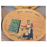 Lot of (6) Vintage 6' Norwegian Collectible Decorative Plates Featuring Traditional Folk Art (Norway)