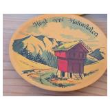 Lot of (6) Vintage 6' Norwegian Collectible Decorative Plates Featuring Traditional Folk Art (Norway)