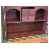 Wooden Wall Cabinet 2-door/2-drawer/3-shelf / Norwegian Rosemaling style / 21' wide x 7 1/2' deep x 21' tall