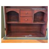 Wooden Wall Cabinet 2-door/2-drawer/3-shelf / Norwegian Rosemaling style / 21' wide x 7 1/2' deep x 21' tall
