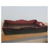 Wooden Serving Tray by Bebe® (Norway) / Norwegian Rosemaling style / 16' x 12' x 2 1/2'