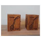 Lot of (2) Vintage Toystalgia 1979 Wooden Musical Bank with (4) Norwegian Themed Scenes (Stamped on Bottom)