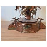 Vintage 10' Rainbow Copper Merry-Go-Round Carousel Horse Music Box