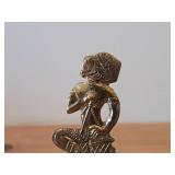 Vintage 6 1/2' Brass Bell Featuring Hindu Monkey God Hanuman