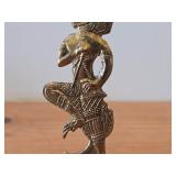 Vintage 6 1/2' Brass Bell Featuring Hindu Monkey God Hanuman