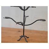 Lot of (2) Blacksmith Forged Metal Cocktail Tree Stand (Holds up to 8 Glasses)