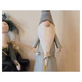 Enchanted Forest 15' Pastel Tabletop Gnome (Metal) + 22' Handmade Decorative Fairy Doll / Ballerina (Cloth)