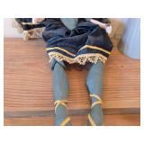 Enchanted Forest 15' Pastel Tabletop Gnome (Metal) + 22' Handmade Decorative Fairy Doll / Ballerina (Cloth)