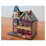 Vintage Handmade Wheat / Straw Trinket Box Shaped Like a House Called Meow Rio House