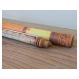 Norge Scroll Map by Stephen White 1992 Map of Norway 24'x9'