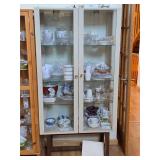 Wood / Glass-Door Lighted Curio Cabinet 3-Glass Shelf 35 1/2' wide x 16' deep x 70 1/2' tall